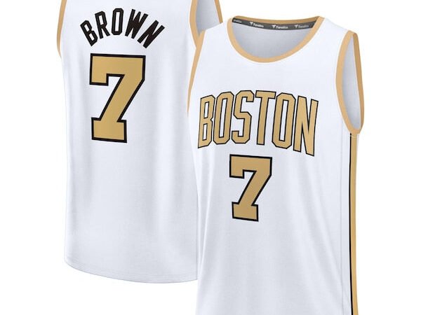 Jaylen Brown Boston Celtics  Youth 2025/26 City Edition Fast Break Jersey - White