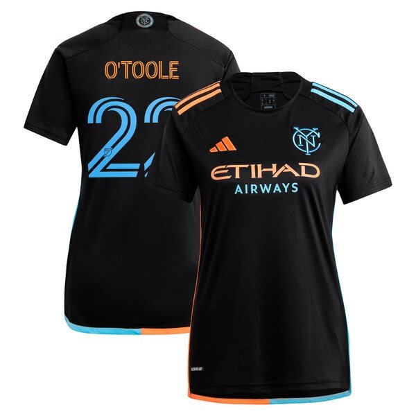 Kevin O'Toole New York City FC adidas Women's 2024 24/7 Kit Replica Player Jersey – Black