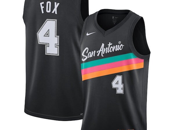 De'Aaron Fox San Antonio Spurs Nike Unisex 2025/26 Swingman Jersey - Black - City Edition