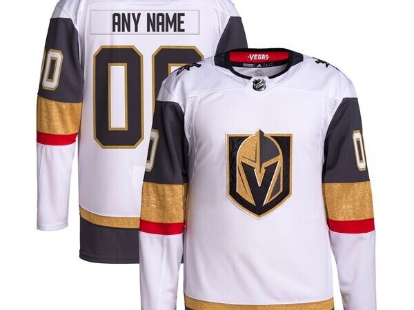 Vegas Golden Knights adidas  Away  Primegreen Authentic Custom Jersey - White