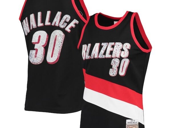 Rasheed Wallace Portland Trail Blazers 1999/00 Hardwood Classics NBA 75th Anniversary Diamond Swingman Jersey - Black