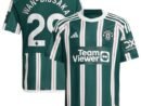 Aaron Wan-Bissaka Manchester United adidas Youth 2023/24 Away Replica Player Jersey - Green/White