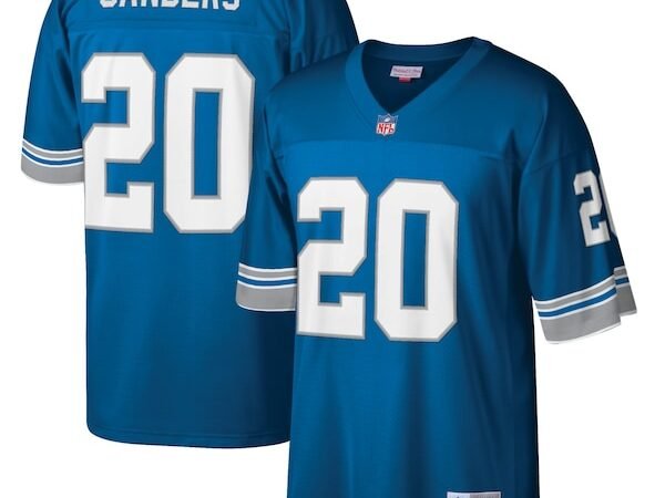 Barry Sanders Detroit Lions Big & Tall 1996 Retired Player Replica Jersey - Blue/White