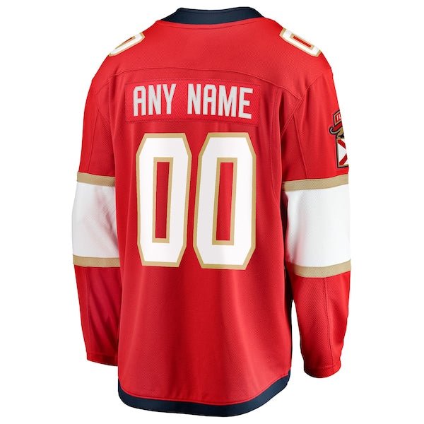 Florida Panthers 2025 Stanley Cup Final Home Breakaway Custom Jersey - Red