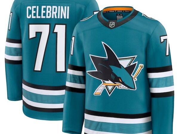Macklin Celebrini San Jose Sharks Home Premium Jersey - Teal