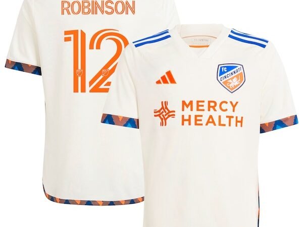 Miles Robinson FC Cincinnati adidas Youth 2024 The Canvas Kit Replica Player Jersey - White