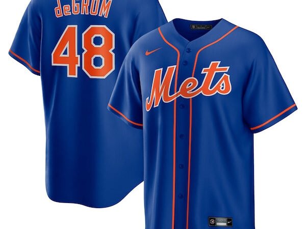 Jacob deGrom New York Mets Nike Alternate Replica Player Name Jersey - Royal/Gray