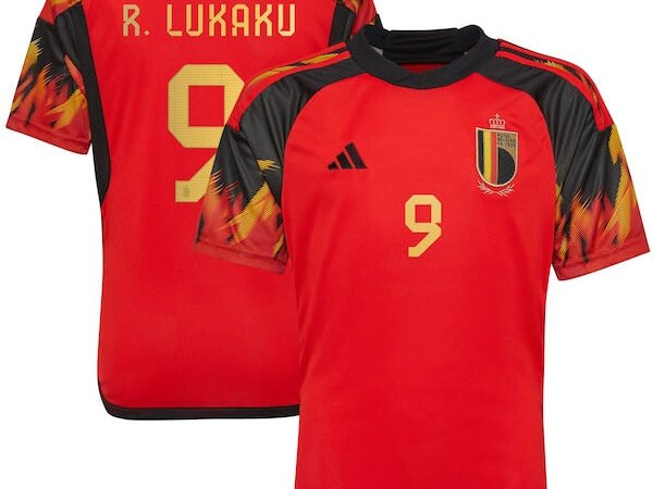 Romelu Lukaku Belgium National Team adidas Youth 2022/23 Home Replica Jersey - Red