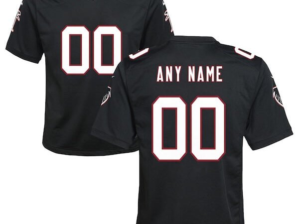 Atlanta Falcons Nike Youth Throwback Custom Game Jersey - Black