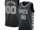 San Antonio Spurs Jordan Brand Unisex 2022/23 Swingman Custom Jersey - Statement Edition - Black
