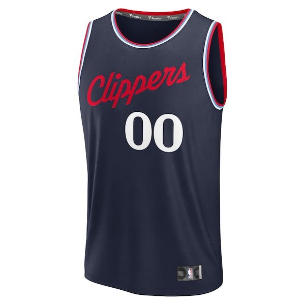 LA Clippers Youth Fast Break Custom Replica Jersey - Navy - Icon Edition/White/Red