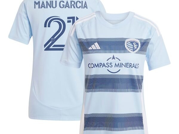 Manu Garcia Sporting Kansas City adidas Women's 2025 One KC Replica Player Jersey - Light Blue