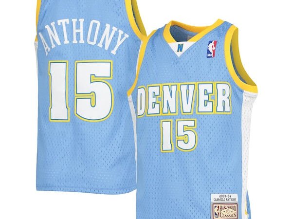 Carmelo Anthony Denver Nuggets  Youth 2003-04 Hardwood Classics Swingman Jersey - Powder Blue