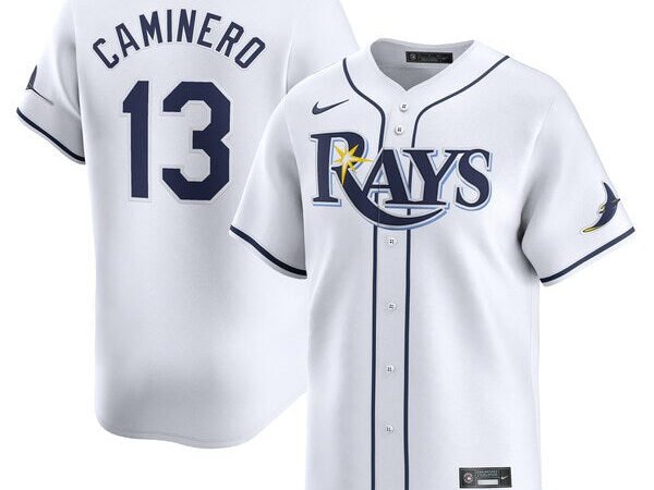 Junior Caminero Tampa Bay Rays Nike Home Limited Player Jersey - White