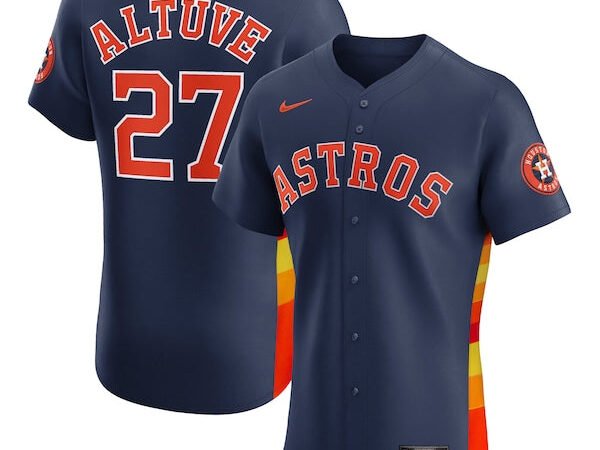 Jose Altuve Houston Astros Nike Alternate 2 Elite Player Jersey - Navy/Orange