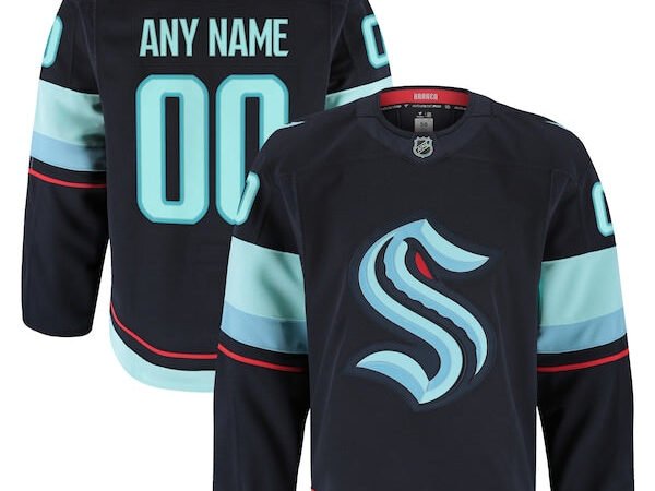 Seattle Kraken  Home Authentic Pro Custom Jersey - Navy