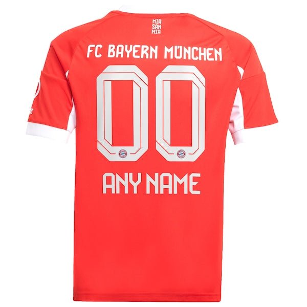 Bayern Munich adidas Youth 2025/26 Home Replica Custom Jersey - Red