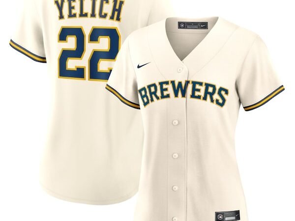 Christian Yelich Milwaukee Brewers Nike Women's Home Replica Player Jersey - Cream
