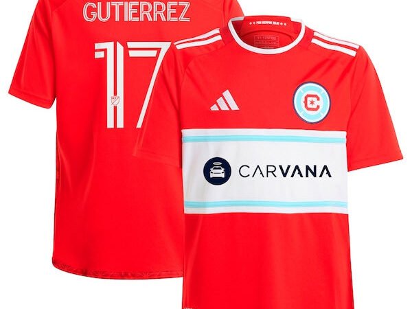 Brian Gutiérrez Chicago Fire adidas Youth 2024 Return To Red Replica Player Jersey – Red