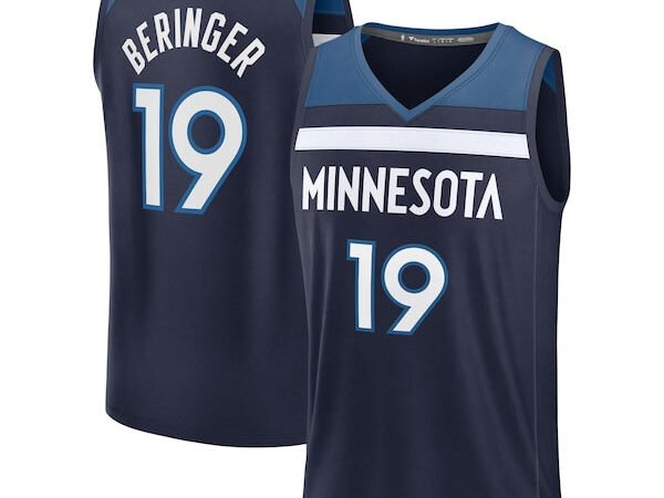 Joan Beringer Minnesota Timberwolves  2025 NBA Draft First Round Pick Fast Break Replica Jersey - Icon Edition - Navy