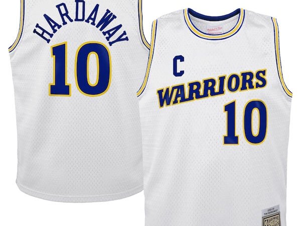 Tim Hardaway Golden State Warriors  Youth 1990-91 Hardwood Classics Swingman Throwback Home Jersey - White