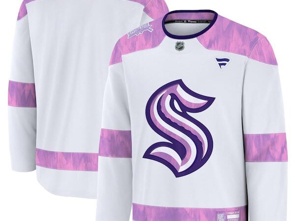 Seattle Kraken  2024 Hockey Fights Cancer Practice Jersey - White