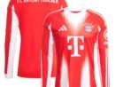 Bayern Munich adidas 2025/26 Home Replica Long Sleeve Jersey - Red