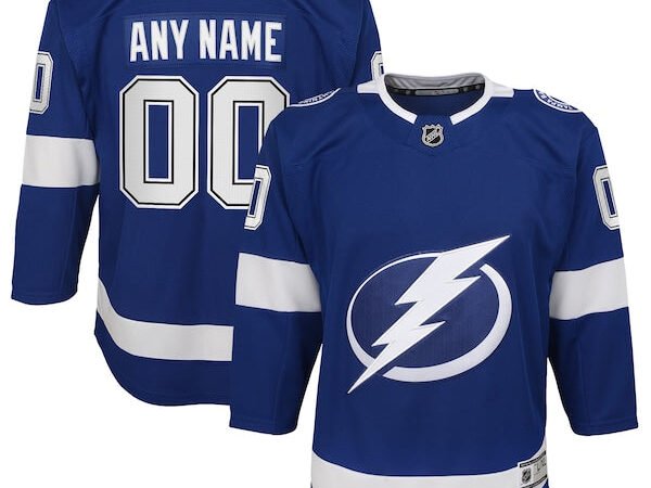 Tampa Bay Lightning Youth Home Custom Premier Jersey - Blue