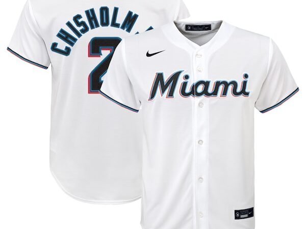 Jazz Chisholm Jr. Miami Marlins Nike Youth Home Replica Player Jersey - White