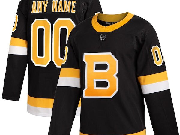 Boston Bruins adidas 2019/20 Alternate Authentic Custom Jersey - Black