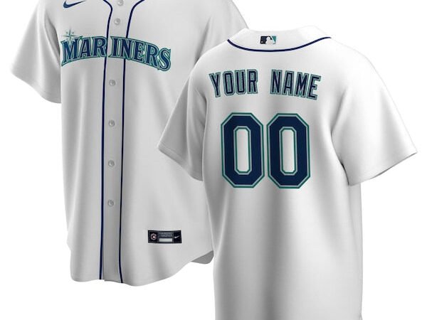 Seattle Mariners Nike Home Replica Custom Jersey - White
