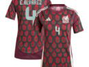 Edson Alvarez Mexico National Team adidas Women's 2024 Home Replica Player Jersey - Burgundy/Green