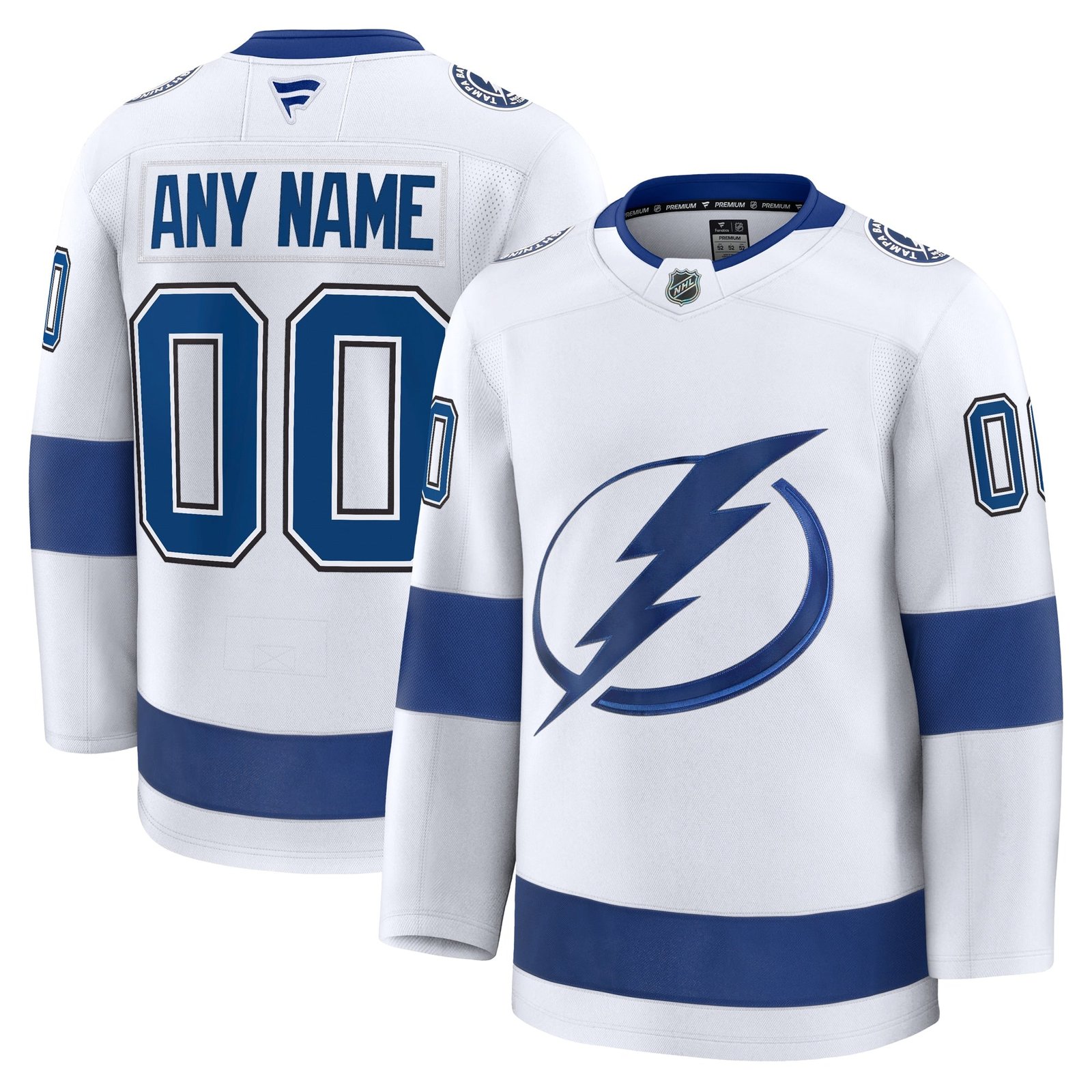 Tampa Bay Lightning Alternate Premium Custom Jersey - Black/Blue/White