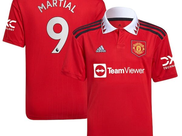 Anthony Martial Manchester United adidas Youth 2022/23 Home Replica Player Jersey - Red