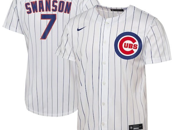 Dansby Swanson Chicago Cubs Nike Youth Home Replica Player Jersey - White