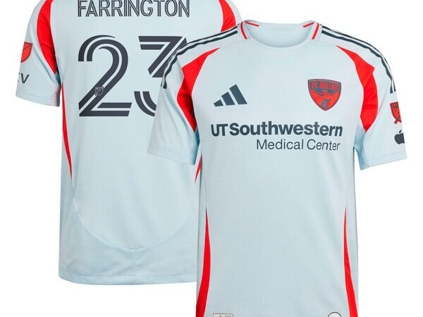 Logan Farrington FC Dallas adidas 2025 The Inferno Kit Authentic Player Jersey - Light Blue