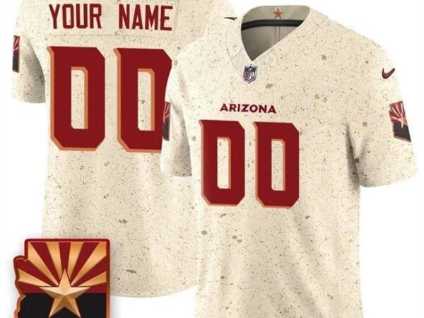 Arizona Cardinals Nike 2025 Rivalries Collection Custom Limited Jersey - Natural