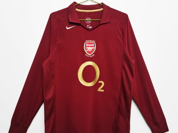 Arsenal Long Sleeve 2005-06 Home Vintage Jersey