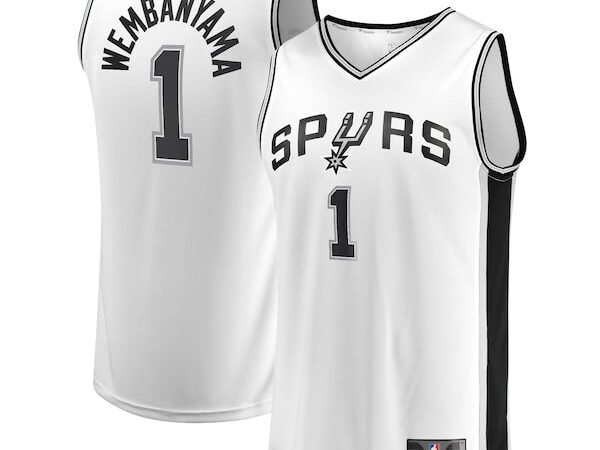 Victor Wembanyama San Antonio Spurs Fast Break Replica Player Jersey - Association Edition - White/Black