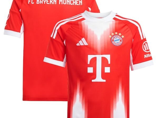 Bayern Munich adidas Youth 2025/26 Home Replica Jersey - Red
