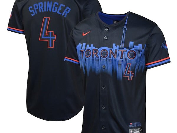 George Springer Toronto Blue Jays Nike Youth 2024 City Connect Limited Player Jersey - Navy