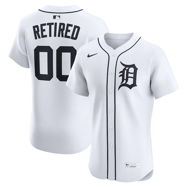 Detroit Tigers Nike Home Elite Pick-A-Player Retired Roster Jersey - White