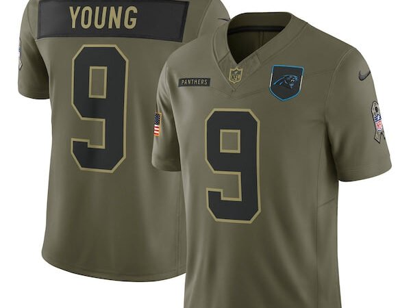 Bryce Young Carolina Panthers Nike 2025 Salute to Service Limited Jersey - Olive