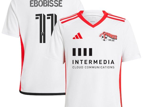 Jeremy Ebobisse San Jose Earthquakes adidas Youth 2024 The 50 Kit Replica Player Jersey - White
