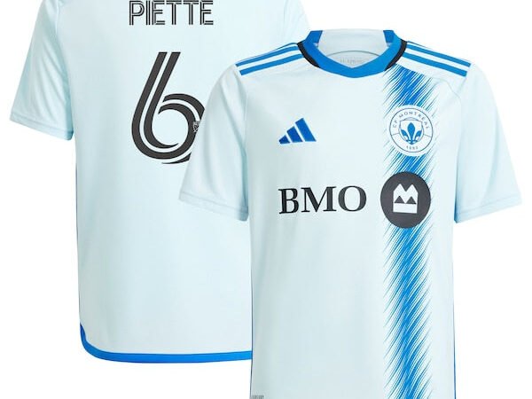 Samuel Piette CF Montreal adidas Youth 2024 La Main Replica Player Jersey – Light Blue