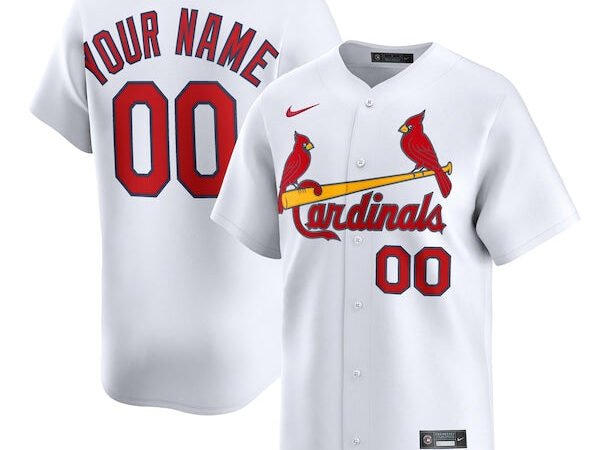 St. Louis Cardinals Nike Home Limited Custom Jersey - White/Light Blue