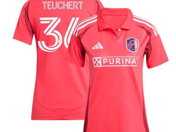 Cedric Teuchert St. Louis City SC adidas Women's 2025 Forever CITY Red Replica Player Jersey - Pink
