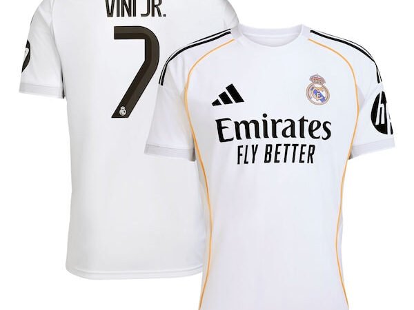 Vini Jr. Los Merengues adidas 2025/26 Home Replica Jersey - White/Blue