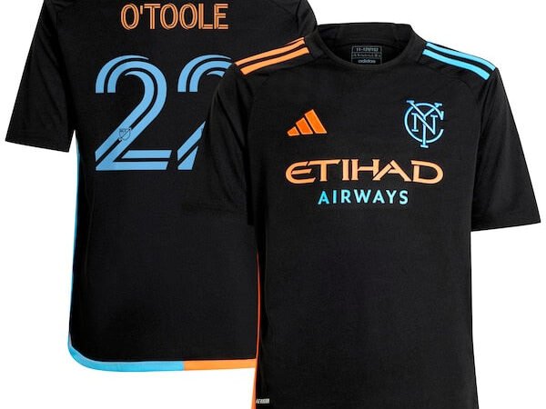Kevin O'Toole New York City FC adidas Youth 2024 24/7 Kit Replica Player Jersey – Black