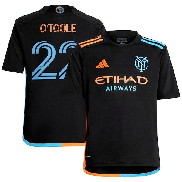 Kevin O'Toole New York City FC adidas Youth 2024 24/7 Kit Replica Player Jersey – Black